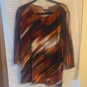 dressbarn Long Sleeve Multicolor Dress